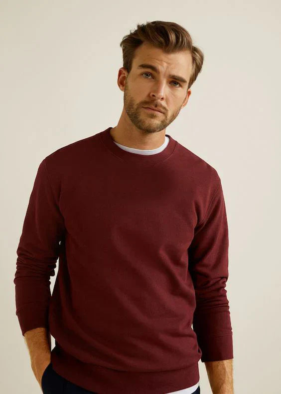 Plain SweatShirt - MAROON