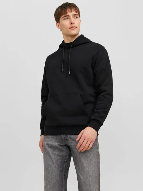 Black Plain Hoodie for Men's