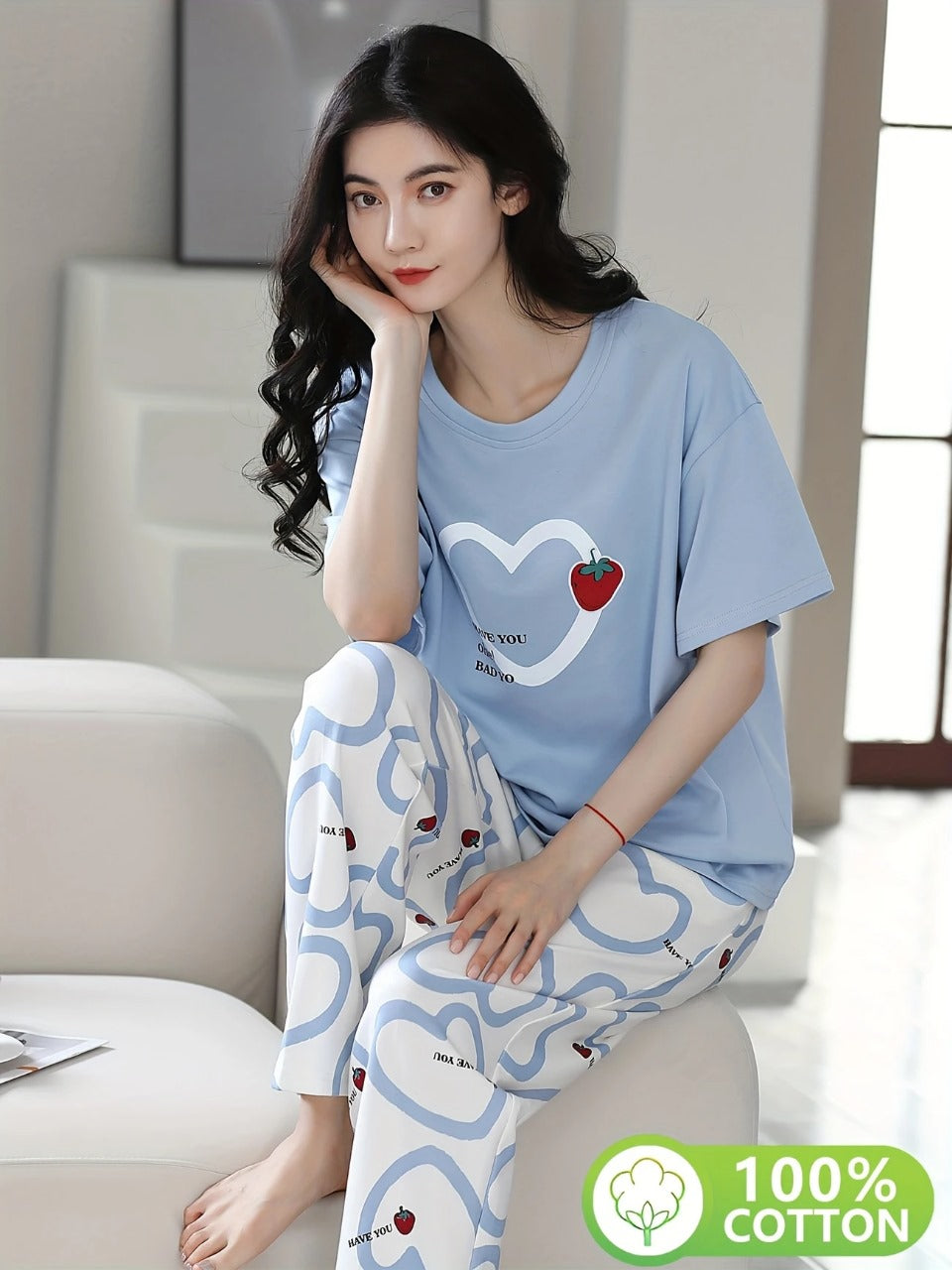 STRAWBERY HEART SKYBLUE