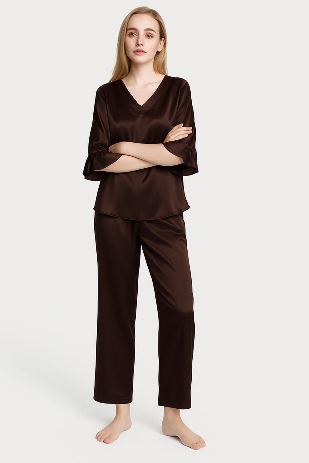 SILK NETRIBBON - BROWN