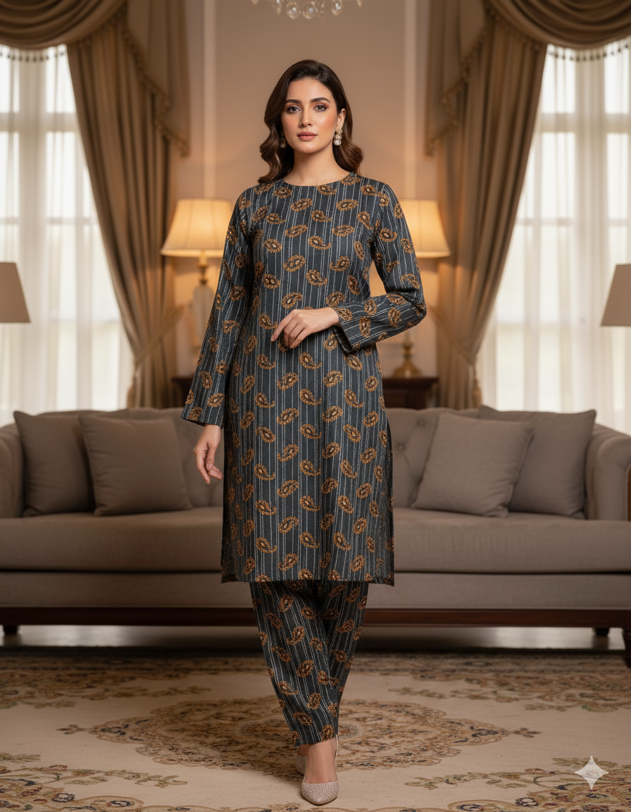 MICRO POLO COTTON- 2 PIECE-Line With Black US-005