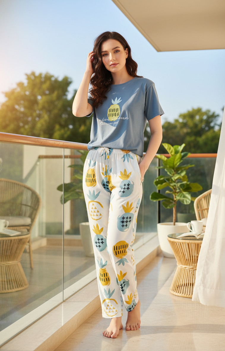 PINEAPPLE PRINTED - PJ SUIT FOR WOMEN