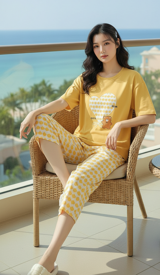 SR-CUTE BEAR PRINTED NIGHT SUIT