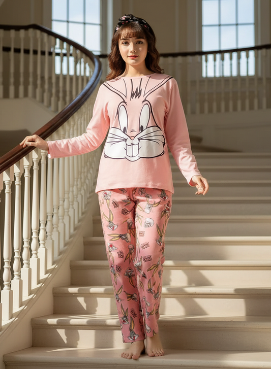 BUNNY PRINTED - PJ SUIT FOR WOMEN