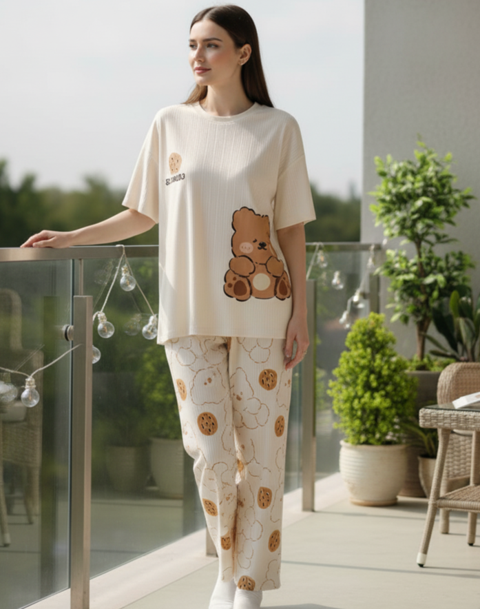 Cookies Bear Soft Cotton PJ Suit