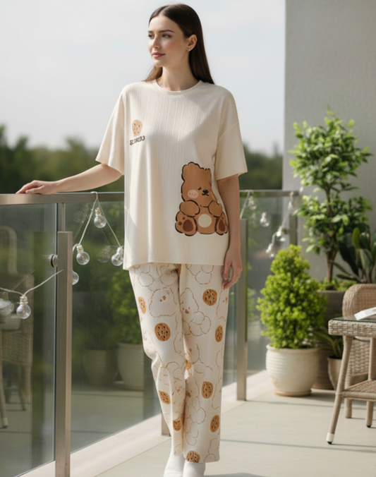 Cookies Bear Soft Cotton PJ Suit