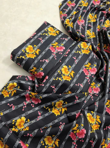 MICRO POLO COTTON- 2 PIECE-Black & Yellow US-001