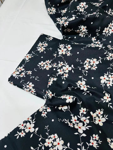 MICRO POLO COTTON- 2 PIECE-Black & White US-012