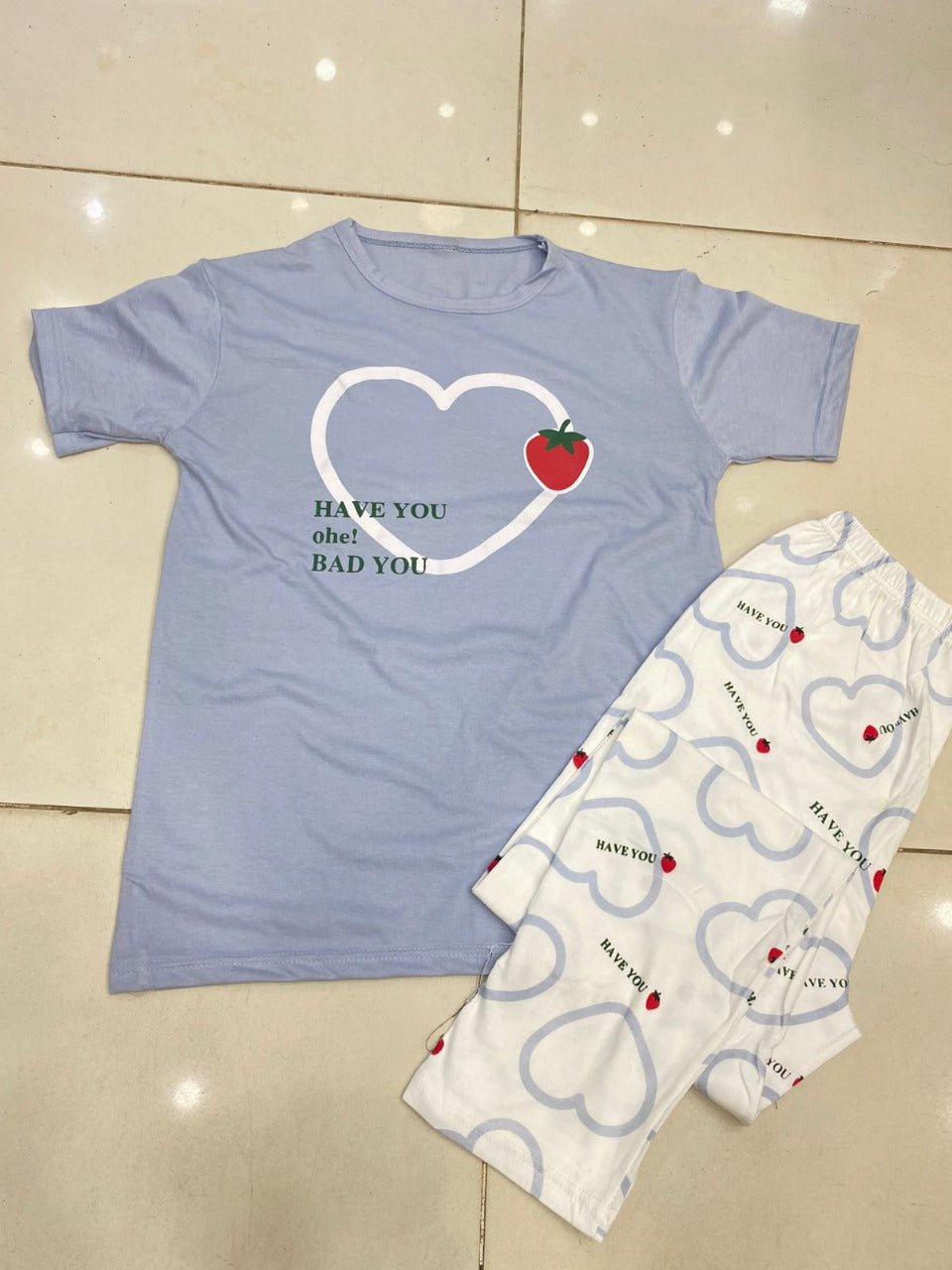 STRAWBERY HEART SKYBLUE