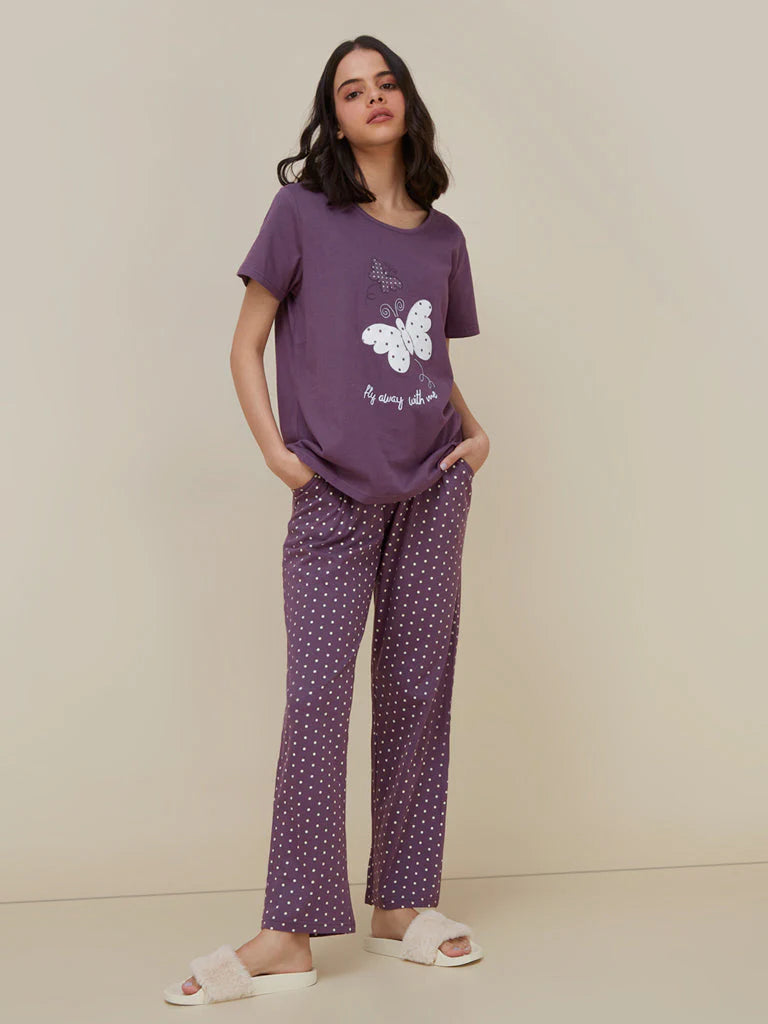 Purple Pant style Suit Butterfly Net main image 1