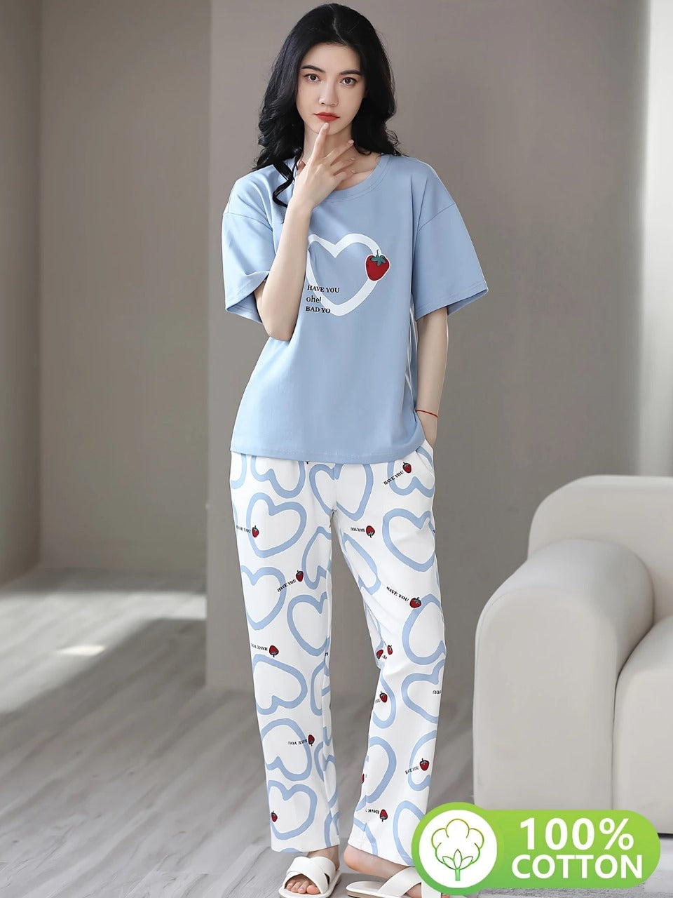STRAWBERY HEART SKYBLUE