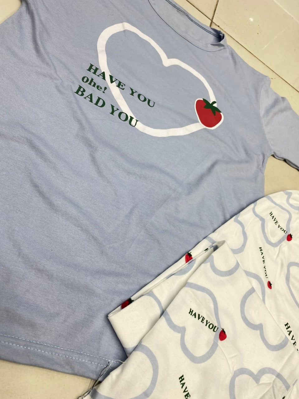 STRAWBERY HEART SKYBLUE